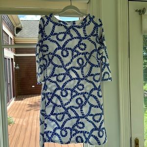 MAHI GOLD Dress! Beautiful dress with ropes of periwinkle design. XL